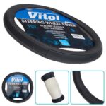 Чохол на кермо Vitol VLOD-CL106 BK M екошкіра чорний