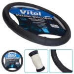 Чохол на кермо Vitol VLOD-CL106 BK L екошкіра чорний