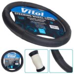 Чохол на кермо Vitol VLOD-CL114 BK M екошкіра чорний