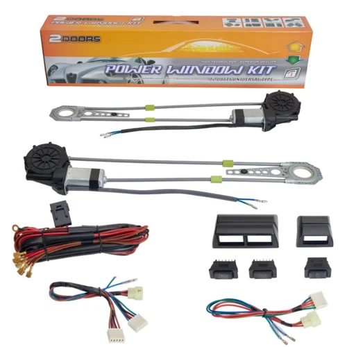 Склопідйомник електричний Pulso PW-303 12V комплект на 2 двері з кнопками та механізмами