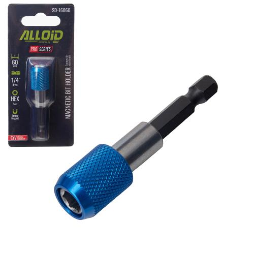 Тримач біт магнітний Alloid Pro з фіксатором 60 мм HEX 1/4"