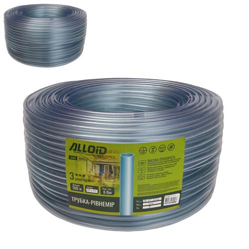 Трубка-рівнемір Alloid ПВХ прозора, 10×1,5 мм, 100 м