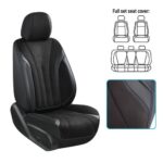 Чохли на сидіння VOIN V-8907 екошкіра чорні комплект 8 шт