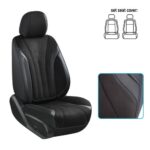 Набір чохлів V-8907 Bk 2 пер+2 підг екошкіра чорні