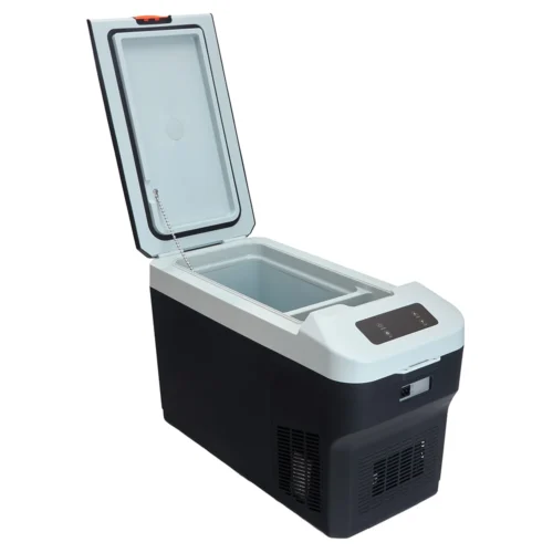 Автохолодильник VCCF-27 відкритий під кутом внутрішній відсік