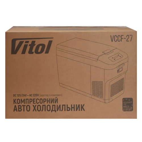 Упаковка автохолодильника Vitol VCCF-27 компресорний