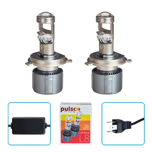 Лампи LED PULSO L8 H4 H/L CSP 3570 10800Лм 6000K 12-24V