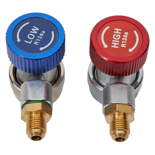 Швидкознімні адаптери R134a LOW / HIGH для автокондиціонера (синій/червоний)