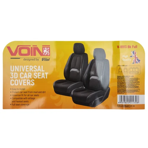 Набір чохлів VOIN V-8913 Full екошкіра чорні - Зображення 9