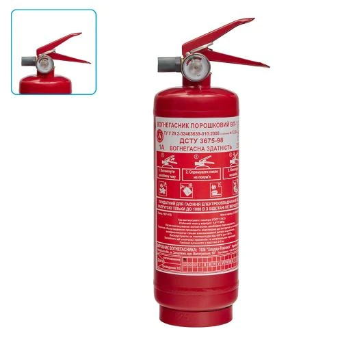 Вогнегасник порошковий Хлодар-Техсоюз ОП-1 з манометром 1 кг