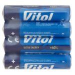 Батарейки Vitol V21012 AAA LR03 лужні 1.5В (4 шт)