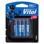 Батарейка Vitol V21022 на блістері лужна LR03 AAА (4/48 шт)