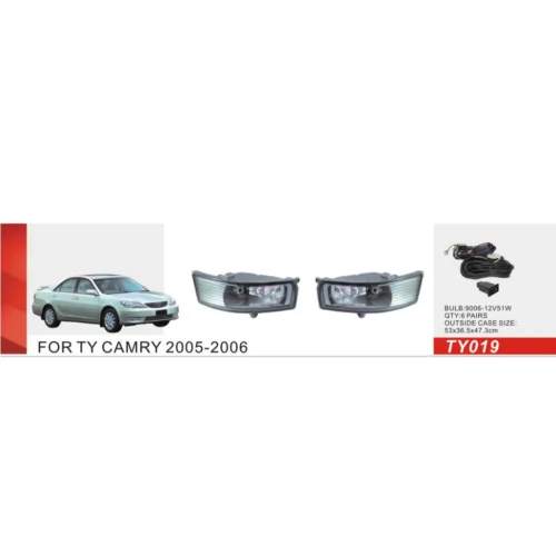 Протитуманні фари DLAA TY-019 для Toyota Camry XV30 2004–2006 років, лампи 9006 12 В 55 Вт, комплект із двох фар