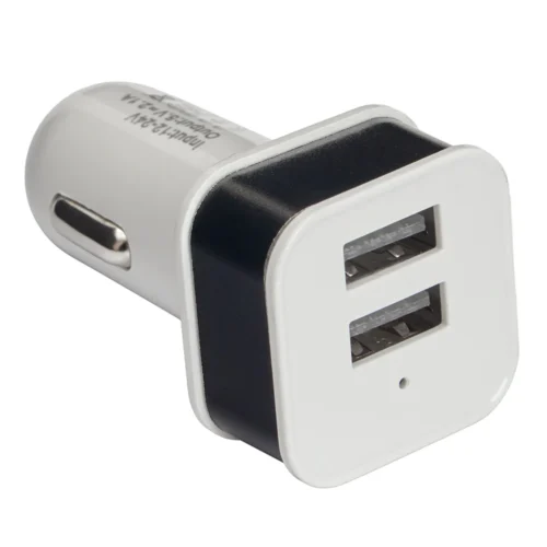 Зарядний пристрій VOIN C-36210 12/24V — вигляд під кутом з USB-розʼємами