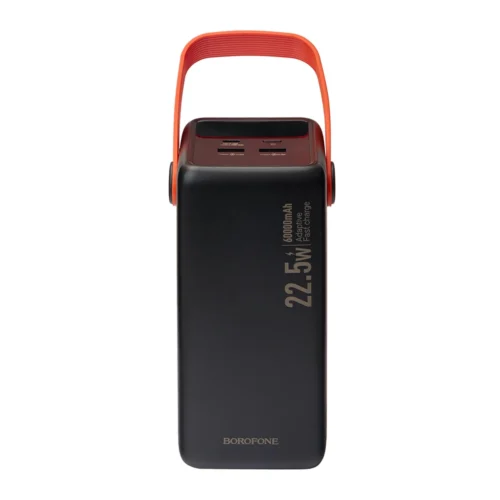 Фронтальний вигляд повербанка Borofone BJ66B 60000 mAh з ручкою для перенесення