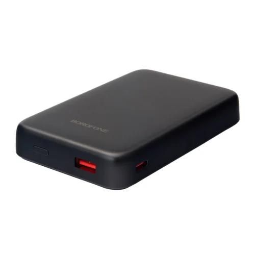 Компактний магнітний повербанк Borofone BJ82A 10000 mAh чорного кольору
