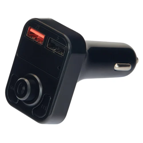 FM-модулятор VOIN W-3311 — передній ракурс із USB-портами 3.1A та кнопкою Hands-free