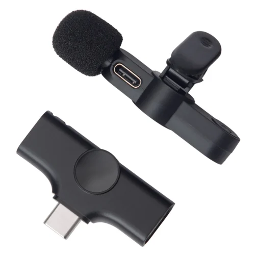 Бездротовий мікрофон BOROFONE BFK12 Type-C 2.4G — мікрофон і приймач з різних ракурсів