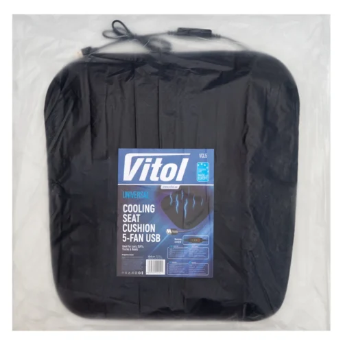 Охолоджувальна подушка Vitol VCL5 5-Fan USB у заводській упаковці з етикеткою та характеристиками