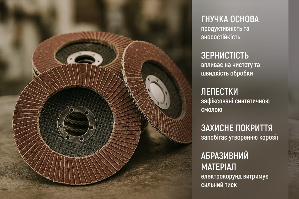 Будова круга пелюсткового Alloid T29 125 мм P40 у зображенні для опису товару
