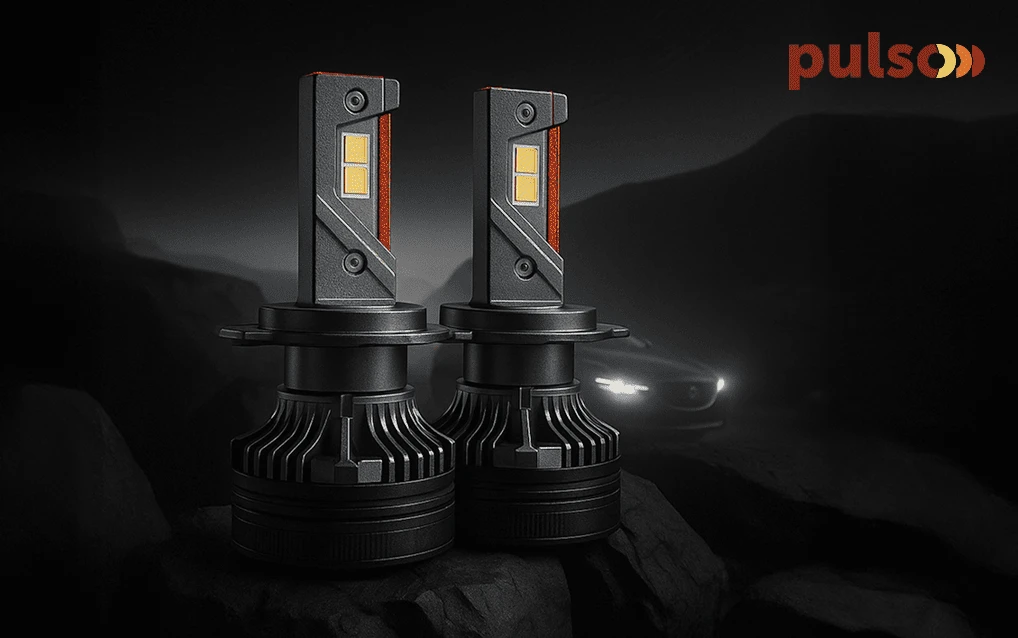 Промо-банер LED-ламп Pulso LC7 H4 170W 20000Lm 6000K з автомобільною тематикою