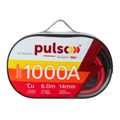 Пускові проводи Pulso BC-100060-P 1000А, 6 м, до −45°C — комплект у фірмовому чохлі