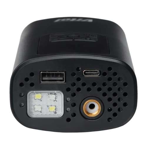 Автокомпресор VITOL K-37 3в1 — роз'єми USB, Type-C, гніздо шланга та вбудований ліхтар