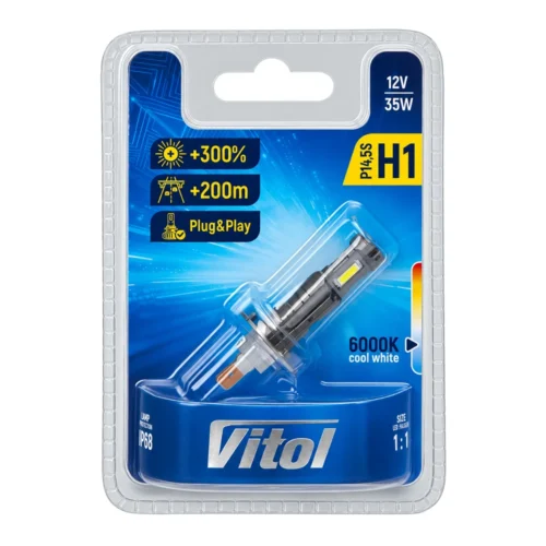 LED-лампа VITOL LV1-H1 CSP 3570 35W 3000Lm 6000K — оригінальна упаковка VITOL
