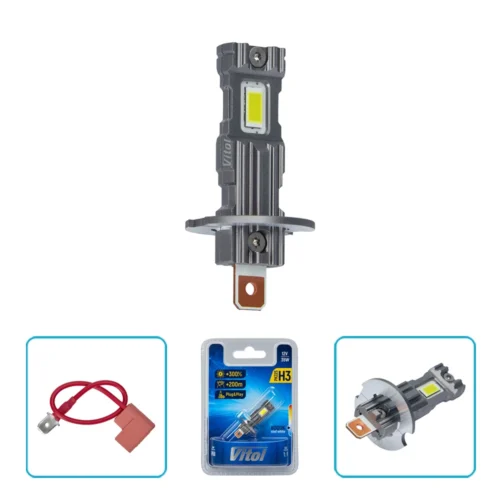 LED-лампа VITOL LV1-H3 CSP 3570 35W 3000Lm 6000K — загальний вигляд та комплектація