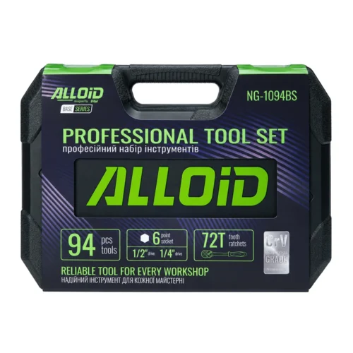 Набір Alloid Base NG-1094BS 94 предмети — фірмова упаковка Professional Tool Set під кутом