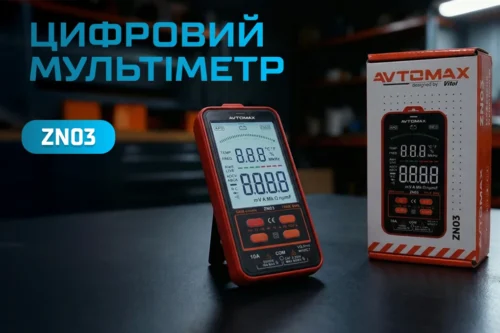 Цифровий мультиметр AVTOMAX ZN03 6000 counts True RMS з фірмовою упаковкою