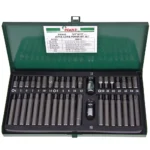 Набір біт-вставок HANS 06040, 40 предметів, HEX, TORX і Spline з посадками 3/8″ та 1/2″