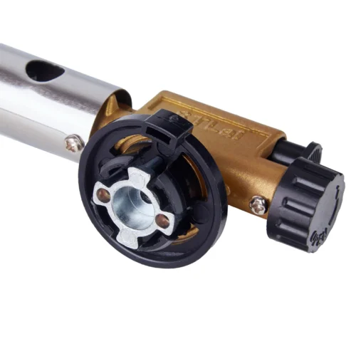Нижня частина газового пальника Alloid FG-7007 — кріплення газового балона, клапан і елементи з’єднання