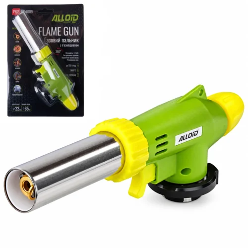 Газовий пальник Alloid Pro FG-7009 з п’єзопідпалом, соплом 22 мм і температурою полум’я до 1300 °C